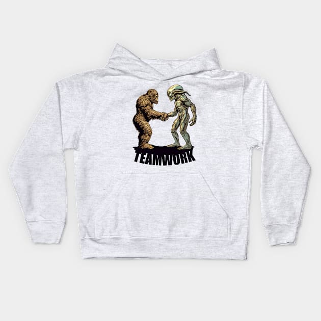 Teamwork Kids Hoodie by Dead Is Not The End